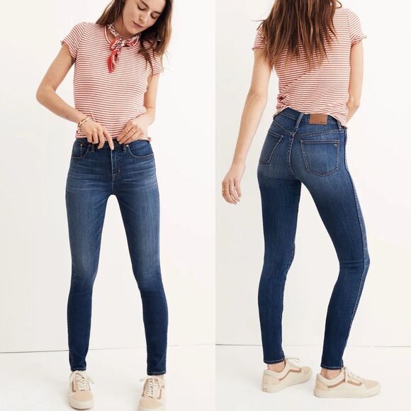 EUC Madewell 10" High-Rise Magic Pockets Skinny TENCEL Denim Jeans Women 0 / 25 - Picture 1 of 16